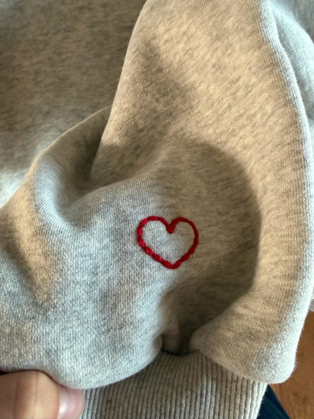 Women’s Crewneck Sweatshirt in Light Gray - Picture 5 of 6